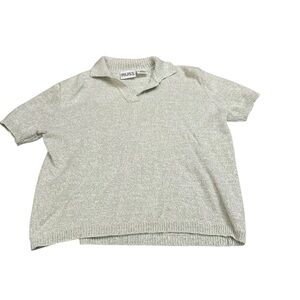 Vintage Russ Light Green V-Neck Sweater